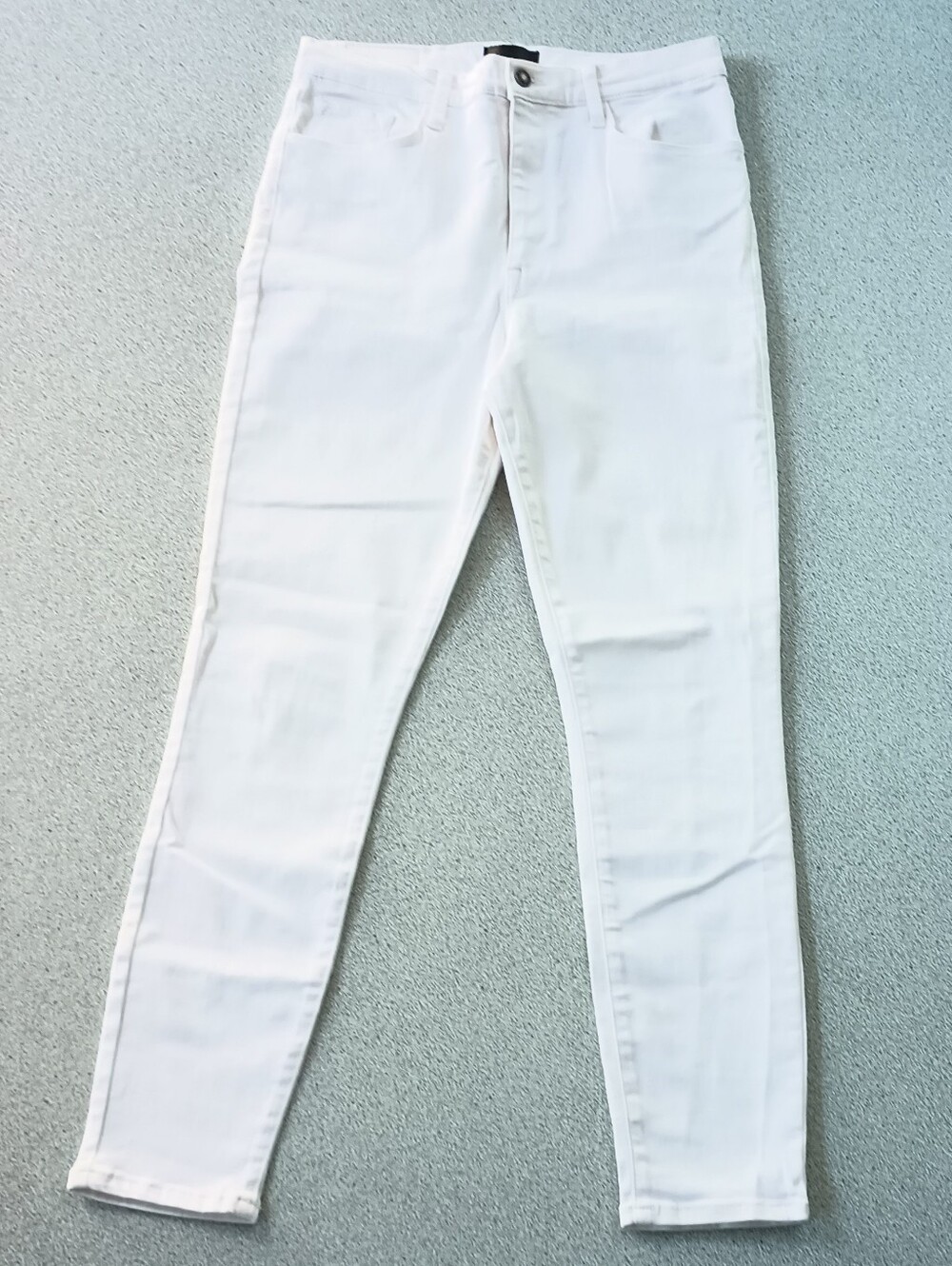 DSTLD SCLPT Skinny Jeans White Stretch Denim Size 30 Regular High Rise